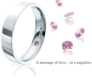 A message of love... in a sapphire 
